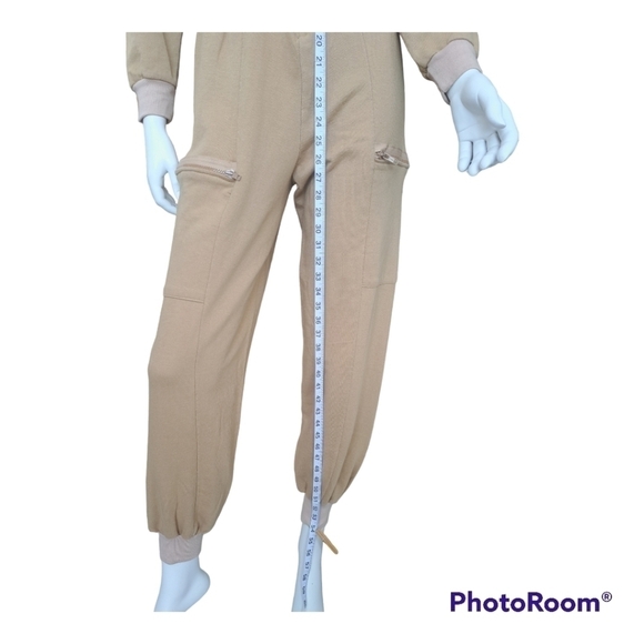 Modes 10 fashions vintage jumpsuit one piece made in Canada Tan cotton size Med - Picture 10 of 16